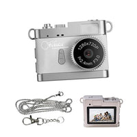 Mini Digital Camera with Filter Modes, 720p HD Video, Flashlight & Keychain | Portable Cute Vlogging Camera for Travel, Gifts & Fun (White)