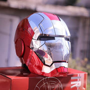 Iron Man Electronic Helmet Motorized Face Mask Wear Superhero Performance with Voice Control