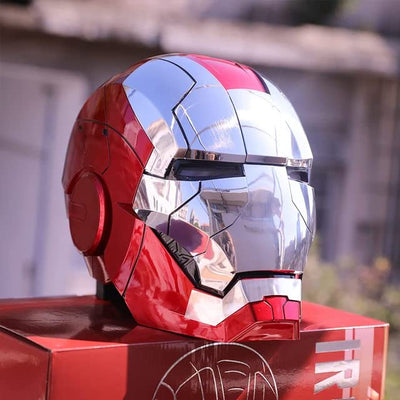 Iron Man Electronic Helmet Motorized Face Mask Wear Superhero Performance with Voice Control