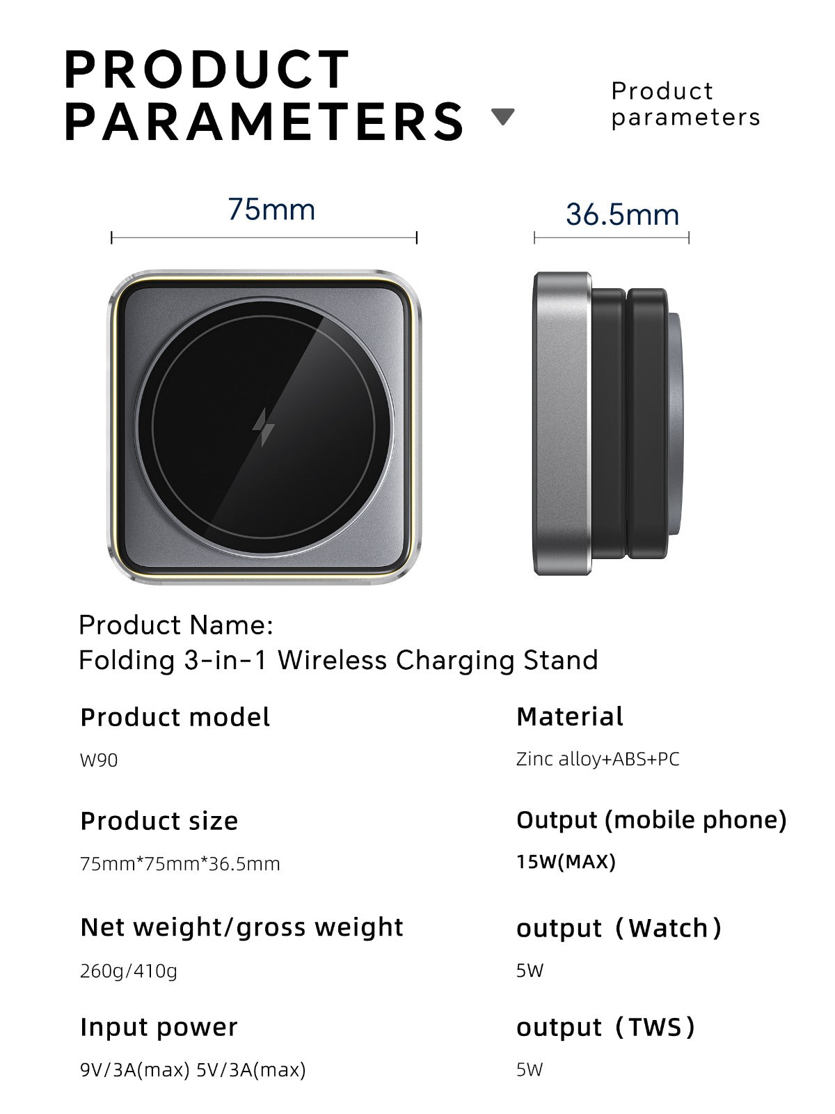 PREMIUM-Foldable 3-in-1 Magnetic Wireless Charger | EVERYDAYZ